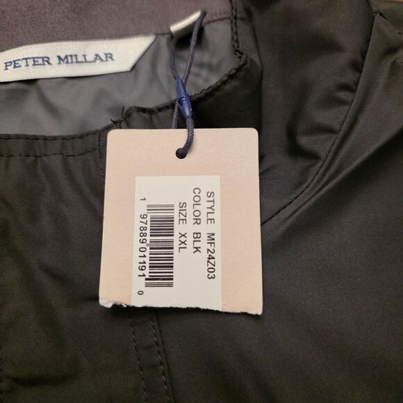 Peter Millar Norfolk Bomber Jacket Black MF24Z03 Men's Size XXL - Picture 6 of 6